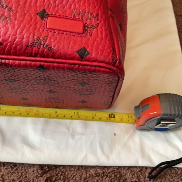 Authentic Red Mcm back pack with black MCM logo main image 14